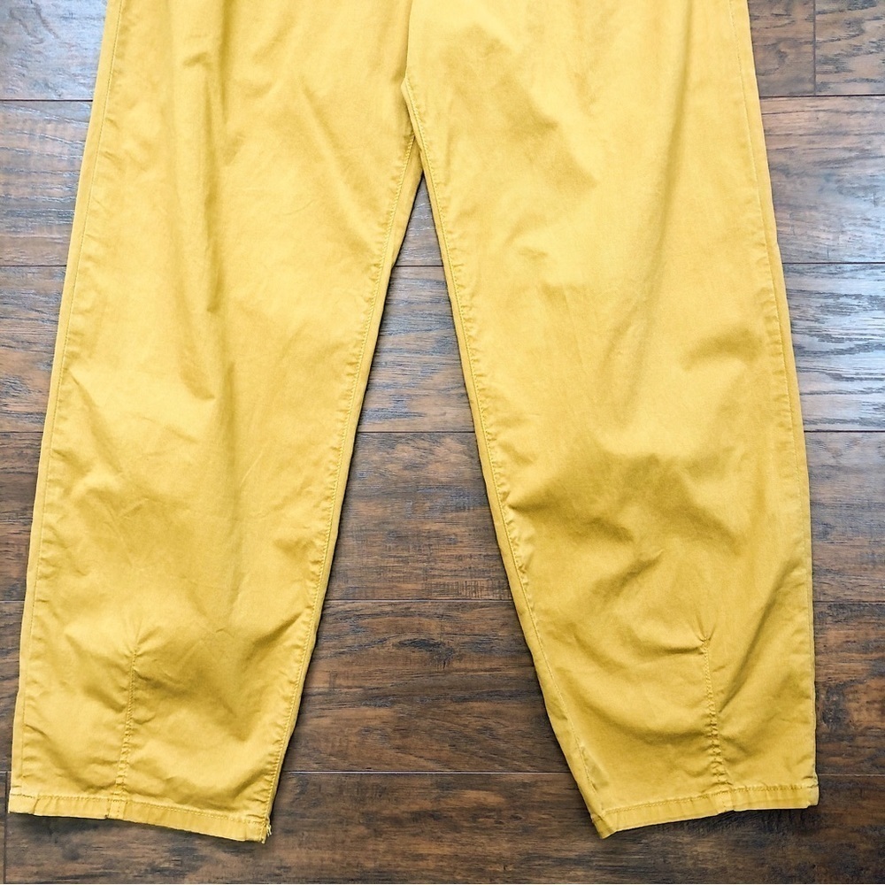 Pilcro • Anthropologie Jackson Tapered Pant mustard yellow Honey gold barrel leg - Picture 7 of 10